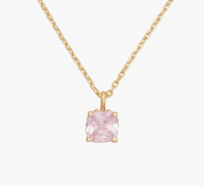Kate Spade Little Luxuries 6mm Square Pendant In Pink