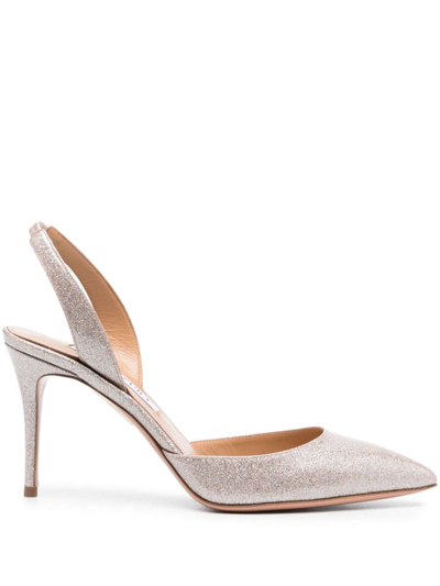 Aquazzura With Heel In Champagne