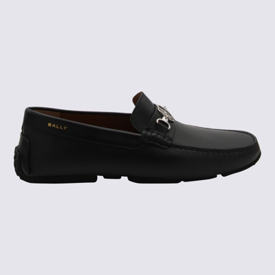 Bally Black And Palladium Suede Loafers In Black/palladio