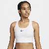 Nike Women's Swoosh Medium Support Padded Longline Sports Bra In White