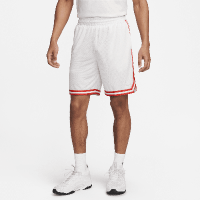Nike Men's Dna Dri-fit 8" Basketball Shorts In White