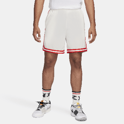 Nike Men's Dna Dri-fit 6" Uv Woven Basketball Shorts In White