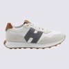 HOGAN HOGAN WHITE AND GREY LEATHER SNEAKERS