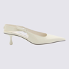 Jimmy Choo 'didi 45' White Décolleté With Low Stiletto Heel In 080258