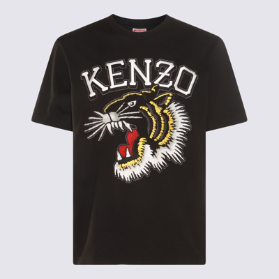 KENZO KENZO BLACK COTTON T--SHIRT