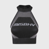 Misbhv Sport Halterneck Bra In Muted Black