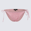 Versace Women's Printed Triangle Bikini Bottom In Pale Pink