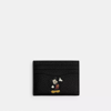 Coach Disney X  Card Case In Regenerative Leather With Motif In Black