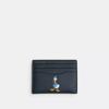 Coach Disney X  Card Case In Regenerative Leather With Motif In Denim