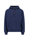 Marni Long Sleeved Hooded Sweatshirt In Blue