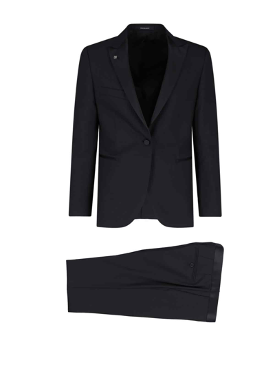 Tagliatore Single-breasted Suit In Black