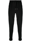 Paul Smith Cotton Lounge Trousers Ribbed Ankles In Black  