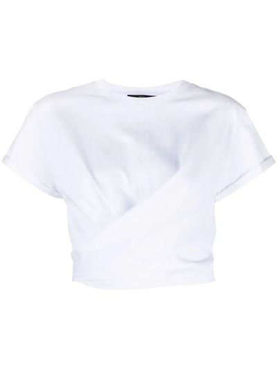 Twinset Tie-front Cotton T-shirt In White