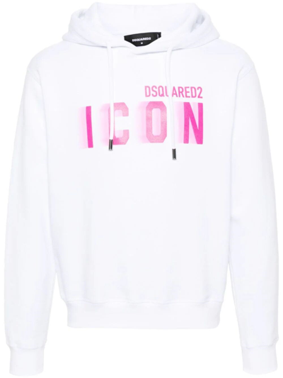 Dsquared2 `icon Blur Cool Fit` Hoodie In White
