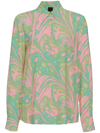 Pinko Abstract Pattern Printed Long Sleeved Shirt In Multi