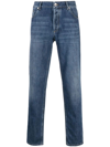 Brunello Cucinelli Slim-cut Mid-rise Jeans In Blue