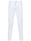Dsquared2 White Cotton Denim Jeans In White