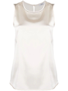 Peserico Punto Luce-detail Satin Top In Beige