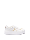 Gucci Gg Panelled Leather Sneakers In White