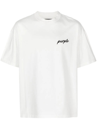 Purple Brand T-shirt In White