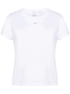 Pinko Logo-print Cotton T-shirt In Blanc Brill.