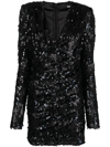 Rotate Birger Christensen Sequined Minidress In Black  