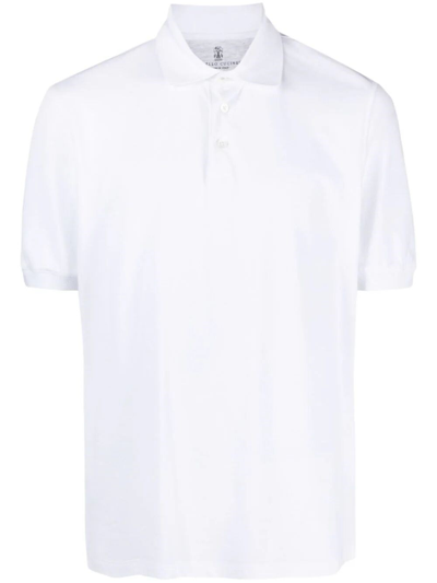 Brunello Cucinelli Polo Shirt In White