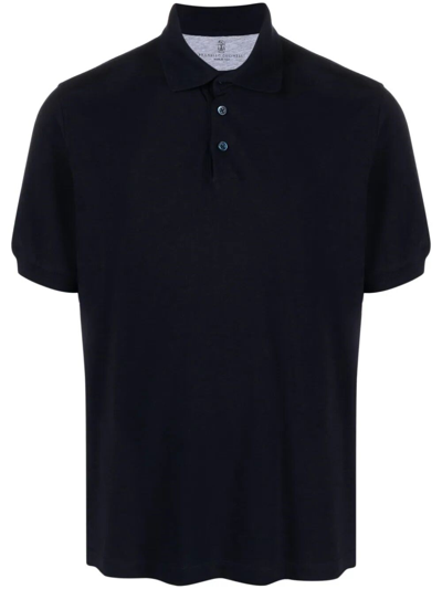 Brunello Cucinelli Polo Shirt In Azul