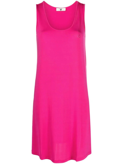 Twinset `oval T Logo` Mini Dress In Pink