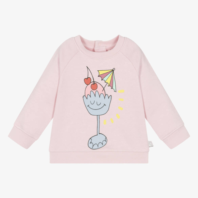 Stella Mccartney Babies'  Kids Girls Pink Cotton Sweatshirt