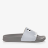 Stella Mccartney Gray Slippers For Boy With Shark In Grey