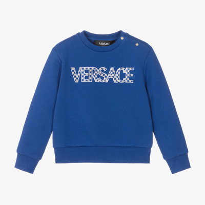 Versace Babies' Boys Blue Cotton Sweatshirt