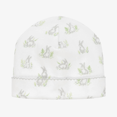 Kissy Kissy Babies' White Cottontail Hollows Pima Cotton Hat