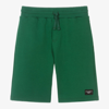 Dolce & Gabbana Teen Boys Green Cotton Jersey Shorts In Green