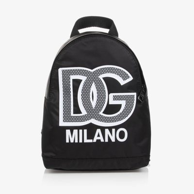 Dolce & Gabbana Black Dg Mini Backpack (24cm)