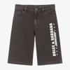 Dolce & Gabbana Denim Bermuda Shorts In Black