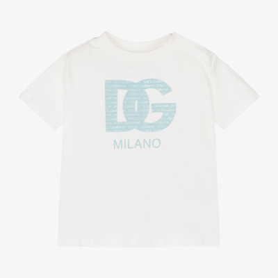 Dolce & Gabbana Babies' Ivory Cotton T-shirt In Weiss