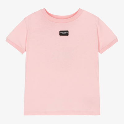 Dolce & Gabbana Teen Girls Pink Cotton T-shirt