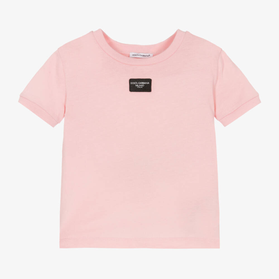 Dolce & Gabbana Babies' Girls Pink Cotton T-shirt