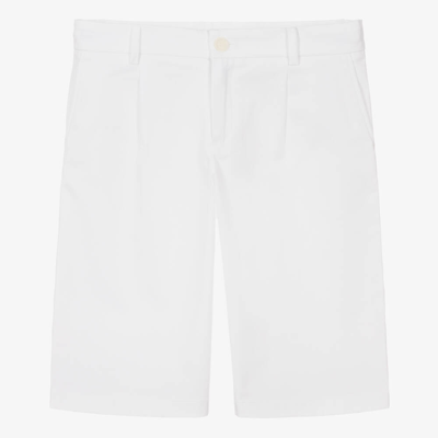 Dolce & Gabbana Teen Boys White Cotton Bermuda Shorts