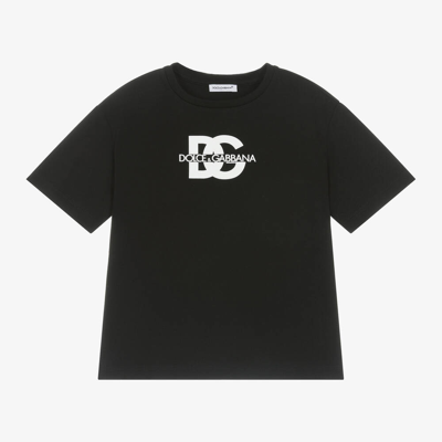 Dolce & Gabbana Babies' Boys Black Cotton T-shirt