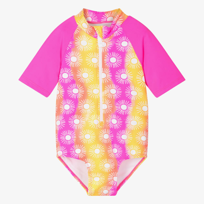 Hatley Kids' Girls Pink Sunshine Swimsuit (upf50+)