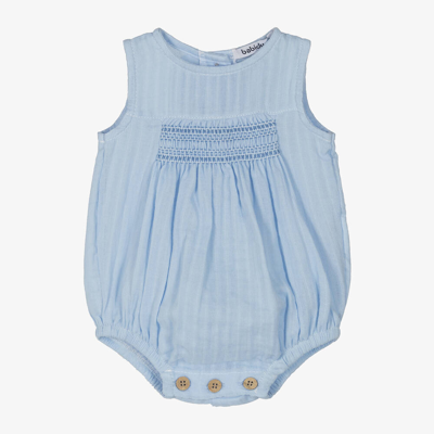 Babidu Babies' Blue Shirred Cotton Shortie