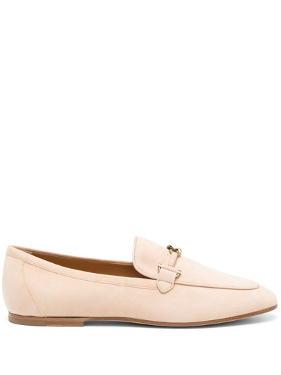 Tod's Suede Loafer In White