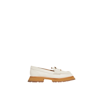 Moncler Collection Bell Leather Loafers White