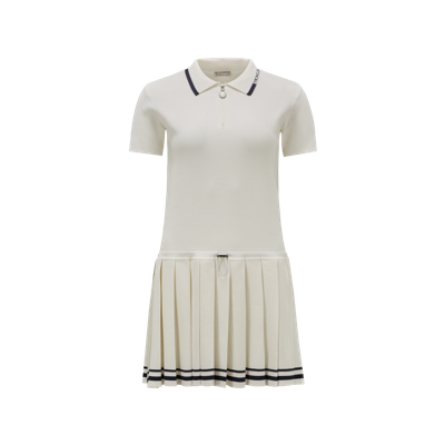 Moncler Collection Polo Dress White