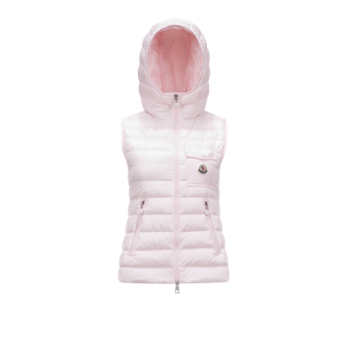Moncler Collection Glygos Down Vest Pink In Rose