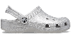 Crocs Girls  Classic Glitter Clog In Silver Glitter