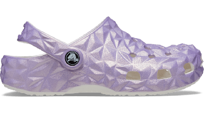 Crocs Kids' Classic Iridescent Geometric Clog In White