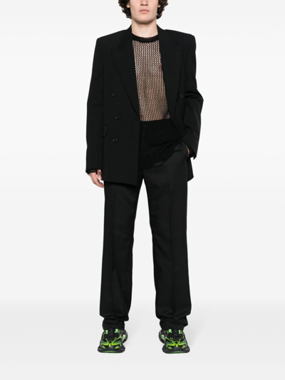 Off-white Pantaloni Dritti In Black